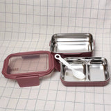 Rectangular Student Stainless Steel Divider Japanese Lunch Box Julia M LifeStyles