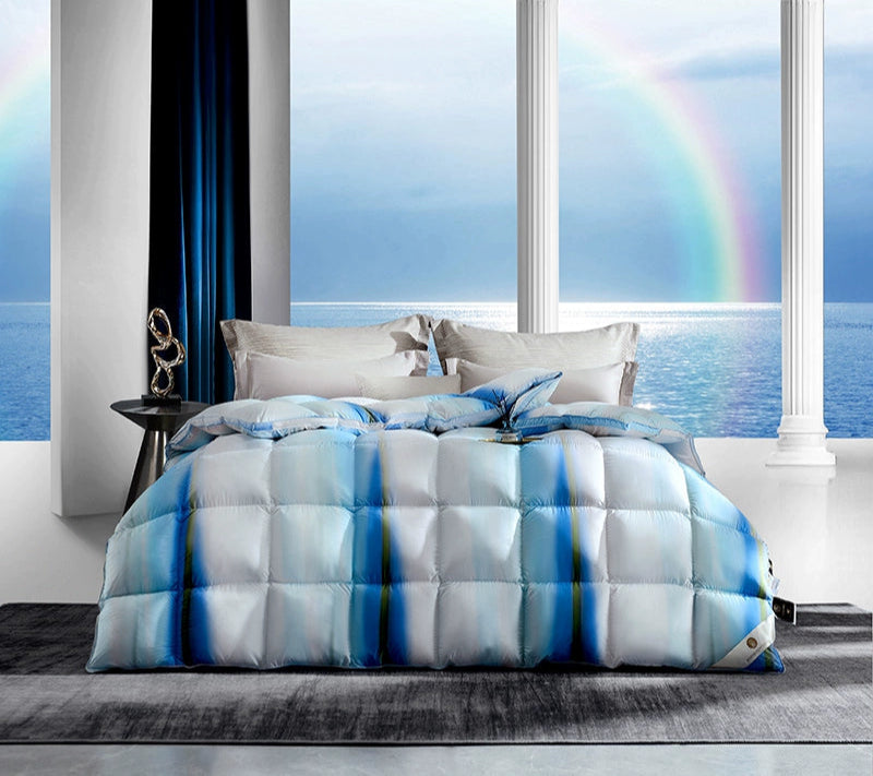 Italy Import Silk Duvet 95 White Goose down Quilt Winter Quilt Thickened Heattech Mute Floor Heating Air-Conditioning Quilt Julia M LifeStyles