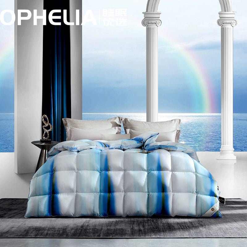 Italy Import Silk Duvet 95 White Goose down Quilt Winter Quilt Thickened Mute Floor Heating Air-Conditioning Quilt Julia M Home & Kitchen