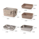 Rectangular Student Stainless Steel Divider Japanese Lunch Box Julia M LifeStyles