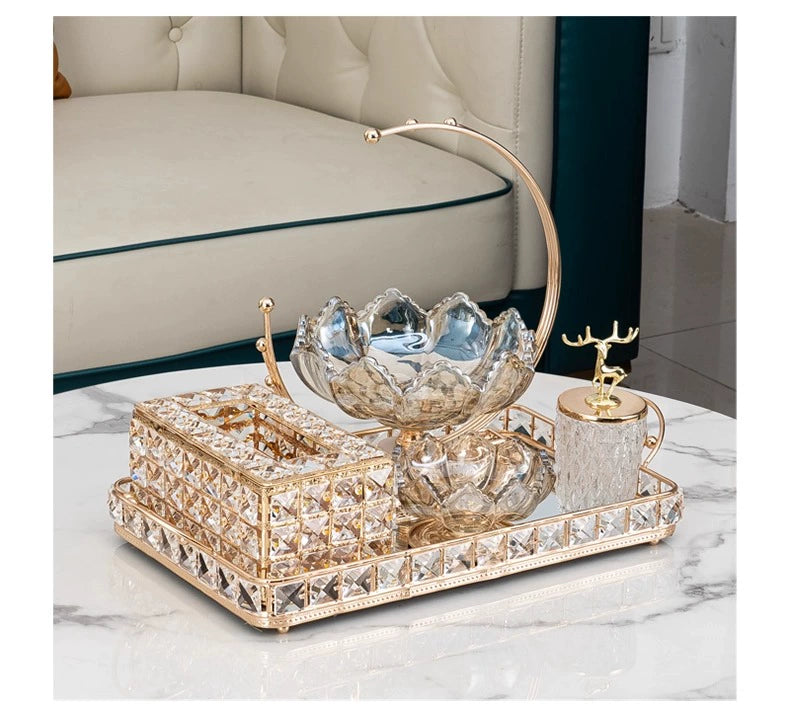 Light Luxury Style Crystal Tissue Box - Julia M LifeStyles