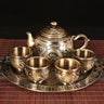 Dragon and Phoenix Silver Tea Set Pure Silver Wine Set 1 Plate 1 Pot 4 Cups Chinese Gift Box Set Teapot Gift