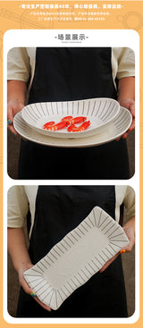 Creative Japanese Melamine Tableware Wholesale Japanese Restaurant Commercial Ramen Bowl Hot Pot Restaurant Rectangular Sushi Flat Plate