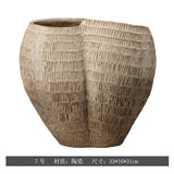 Hand-Painted Ceramic Vase – Wabi-Sabi Inspired Decorative Flower Vessel for the Home