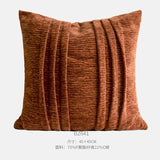 High-End Mid-Century Style Orange Coffee Color Sofa Pillow Designer Cushion Natural Wabi-Sabi Style Model Room Cushion Lumbar Pillow
