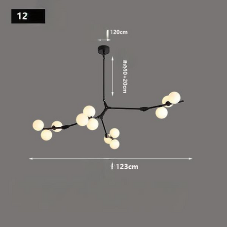Modeling Chandelier Glass Magic Bean Molecular Lamp