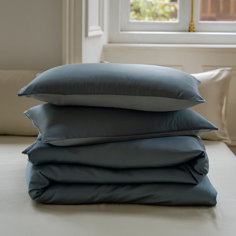 High-end Lanjing Tencel Ice Silk Bed Sheet Single Piece Silky Quilt Cover Single Double Pillow Case Bed Cover for Household
