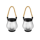 Cross-Border New Solar Flame Lamp Hemp Rope Lantern Courtyard Garden Decoration Mason Lamp Outdoor USB Charging