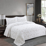 Simple pure cotton bed cover three-piece Nordic double summer cool air conditioning quilt active printing and dyeing breathable comfortable Four Seasons blanket