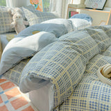 Class A Four-Piece Bedding Set Pure Cotton All Cotton All Year Round Quilt Cover Bed Sheets Quilt Cover Bed Student Dormitory Three-Piece Set Fitted Sheet 4 Julia M LifeStyles