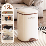 Elegant Foot-Operated Trash Can with Lid by Julia M LifeStyles Julia M Home & Kitchen