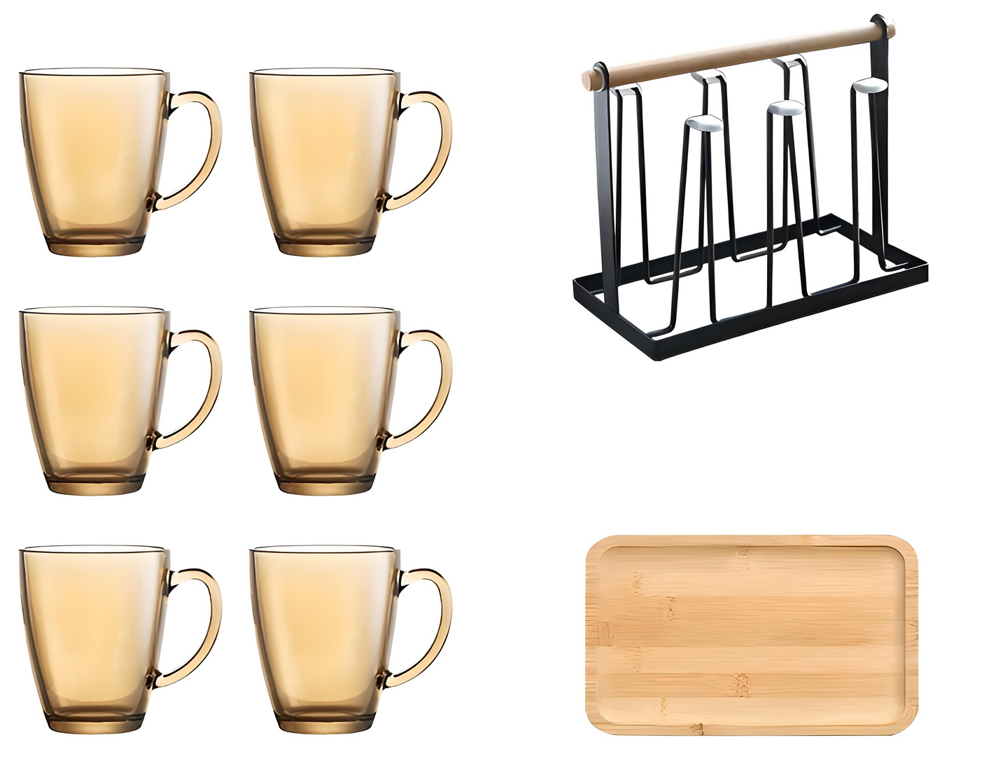 Julia M Lifestyles 380ml Drop-Resistant Tempered Glass Mug Julia M Home & Kitchen
