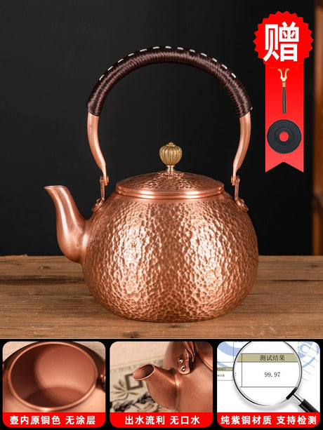 Handmade Outdoor Stove for Making Tea Copper Pot