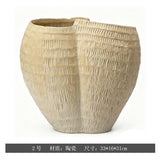 Hand-Painted Ceramic Vase – Wabi-Sabi Inspired Decorative Flower Vessel for the Home