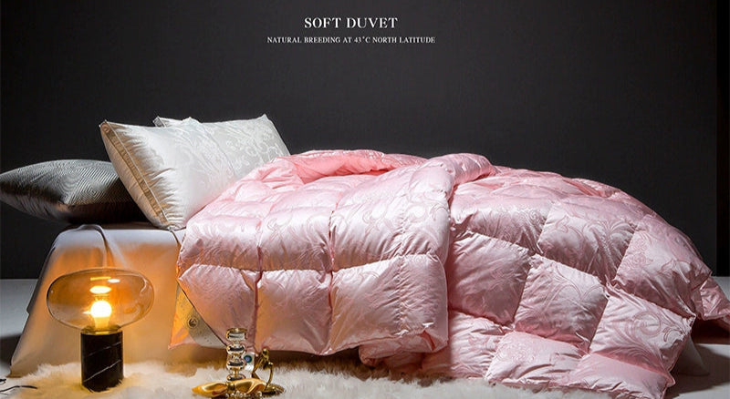 Italy Import Silk Duvet 95 White Goose down Quilt Winter Quilt Thickened Heattech Mute Floor Heating Air-Conditioning Quilt Julia M LifeStyles