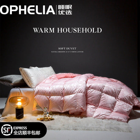 Italy Import Silk Duvet 95 White Goose down Quilt Winter Quilt Thickened Mute Floor Heating Air-Conditioning Quilt Julia M Home & Kitchen