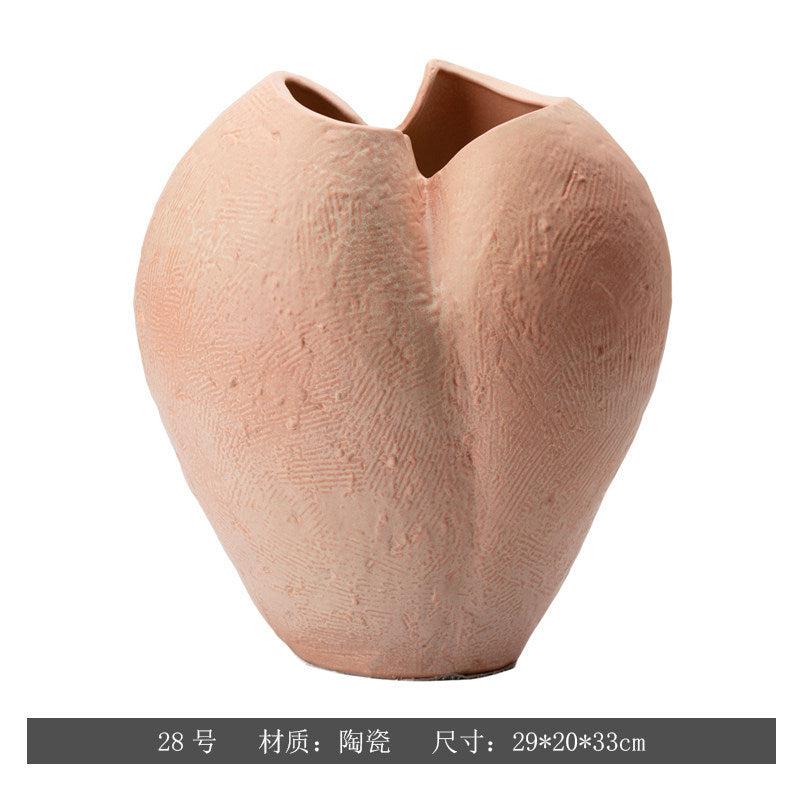 Hand-Painted Ceramic Vase – Wabi-Sabi Inspired Decorative Flower Vessel for the Home