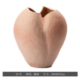 Hand-Painted Ceramic Vase – Wabi-Sabi Inspired Decorative Flower Vessel for the Home
