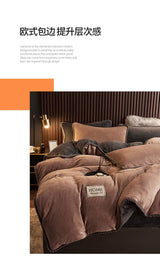 Luxurious Milk Fiber 4-Piece Flannel Bedding Set for Winter Julia M LifeStyles