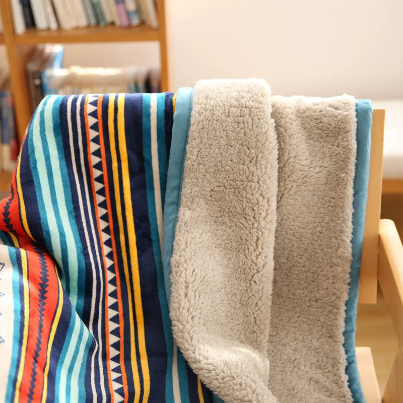 Scandinavian Winter Luxe Coral Fleece Throw Blanket Julia M LifeStyles