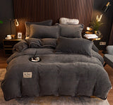 Luxurious Milk Fiber 4-Piece Flannel Bedding Set for Winter Julia M LifeStyles