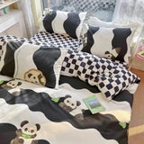 Heart Washed Cotton Cute Minimalist Pink Bed Four-Piece Set - Julia M LifeStyles