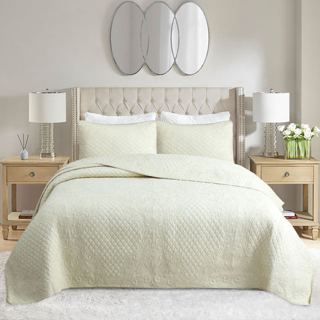 Simple pure cotton bed cover three-piece Nordic double summer cool air conditioning quilt active printing and dyeing breathable comfortable Four Seasons blanket