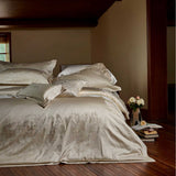 Egyptian Long-Staple Cotton Four-Piece Set with Large Aesthetic High-End Modern Model Room Jacquard Quilt Cover Bedding
