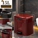 Elegant Foot-Operated Trash Can with Lid by Julia M LifeStyles Julia M Home & Kitchen