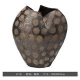 Hand-Painted Ceramic Vase – Wabi-Sabi Inspired Decorative Flower Vessel for the Home