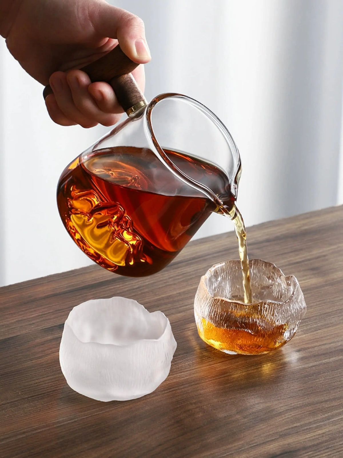 Frosted Japanese Glass Tea Cup – Elegant Single Serve Teacup - Julia M LifeStyles