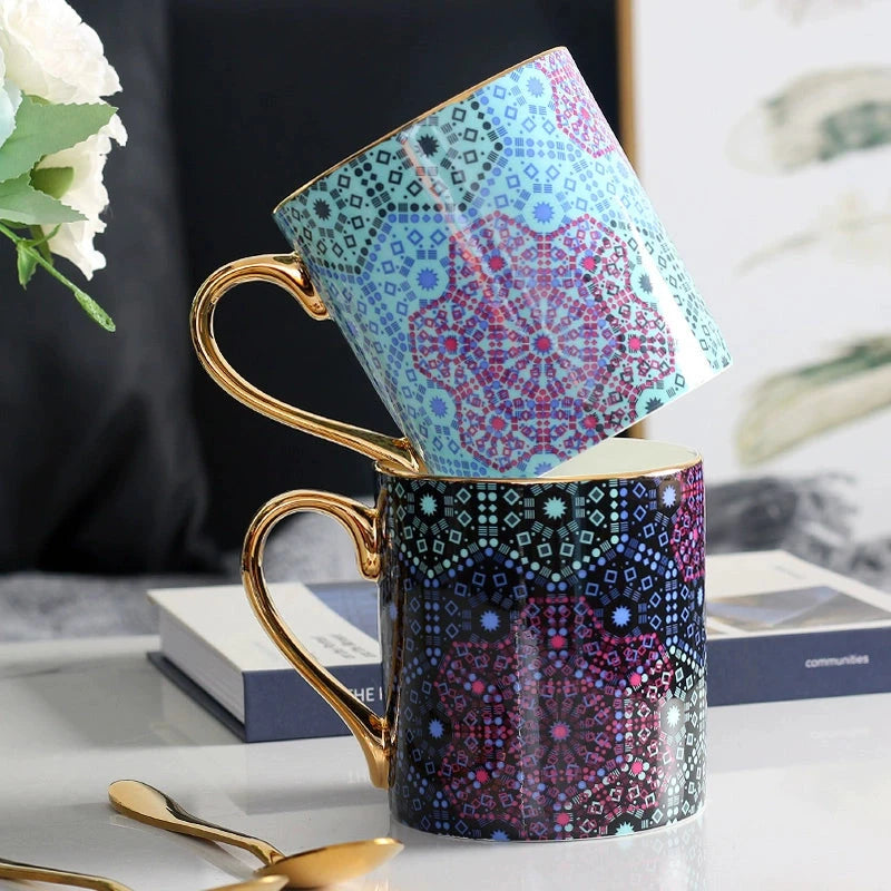 Florence Exquisite European-Style Bone China Mug with Lid and Spoon Julia M LifeStyles