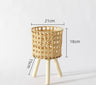 Nordic Solid Wood Rattan Flower Stand and Storage Rack - Julia M LifeStyles
