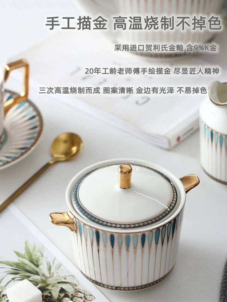 British Afternoon Tea Cup Tea Set Accessible Luxury European-Style High-End Bone China Teapot Luxury Ceramic Coffee Cup Gift Box Julia M Home & Kitchen
