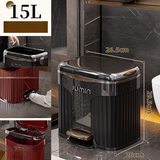 Elegant Foot-Operated Trash Can with Lid by Julia M LifeStyles Julia M Home & Kitchen