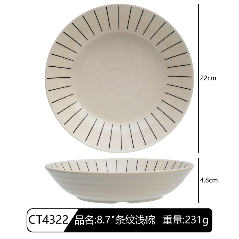 Creative Japanese Melamine Tableware Wholesale Japanese Restaurant Commercial Ramen Bowl Hot Pot Restaurant Rectangular Sushi Flat Plate