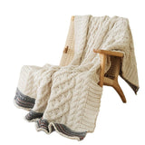 High-End Off-White Knitted Blanket