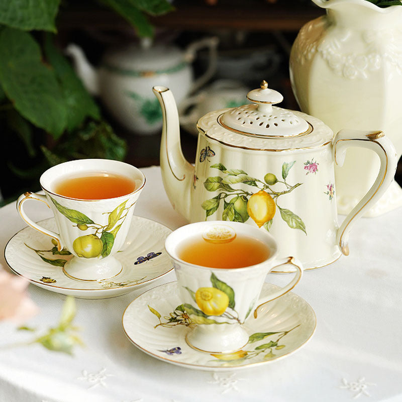 British Retro Ceramic Coffee Cup and Saucer Set European Afternoon Tea Tea Set French Home Cup Manufacturer Direct Sale