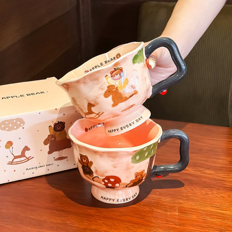 Mug Creative Artistic Ceramic Water Cup 2024 New Style Women's Office Home Breakfast Coffee Cup Accompanying Gift