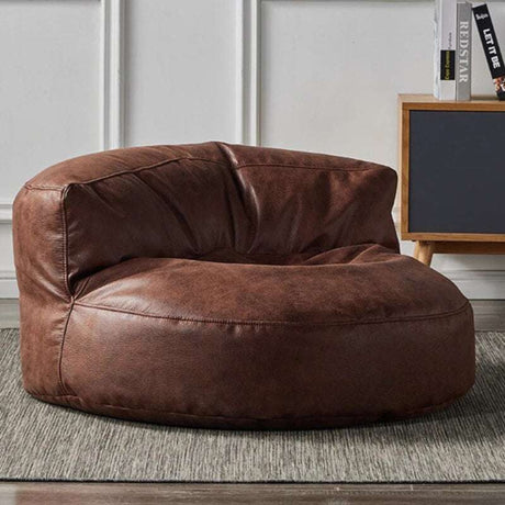 Leather Lazy Bean Bag Chair Cover