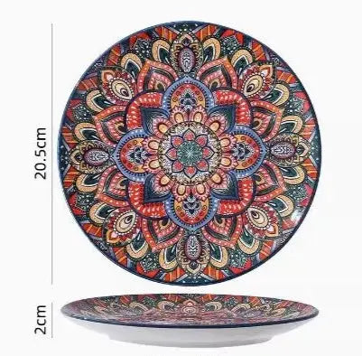 New Bohemian Style Ceramic Household Dishes with Handles - Julia M LifeStyles