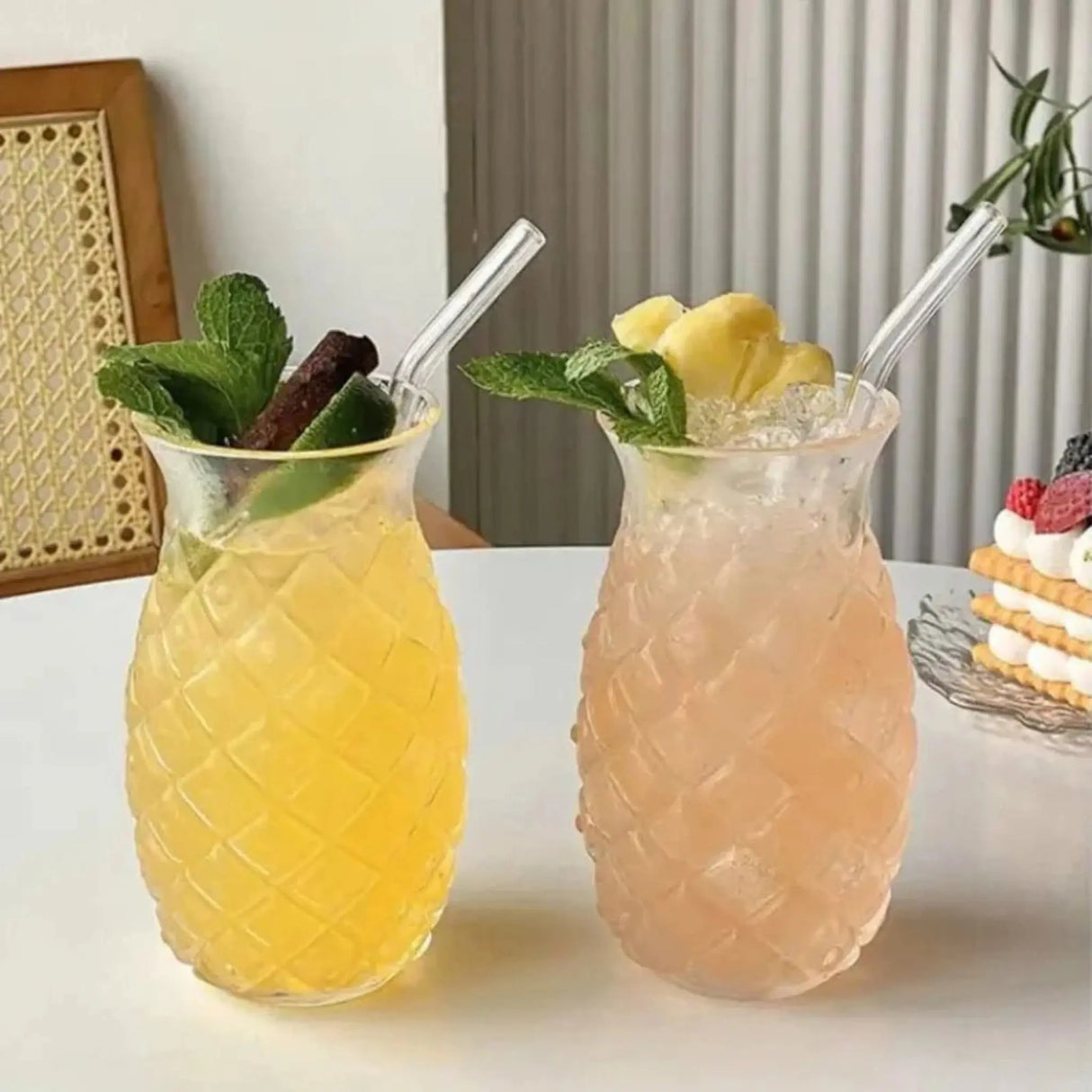 Pineapple Shaped Cocktail Glasses by Julia M Lifestyles - Julia M LifeStyles