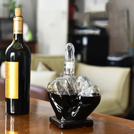 Middle Finger Shaped Glass Decanter by Julia M LifeStyles - Julia M LifeStyles