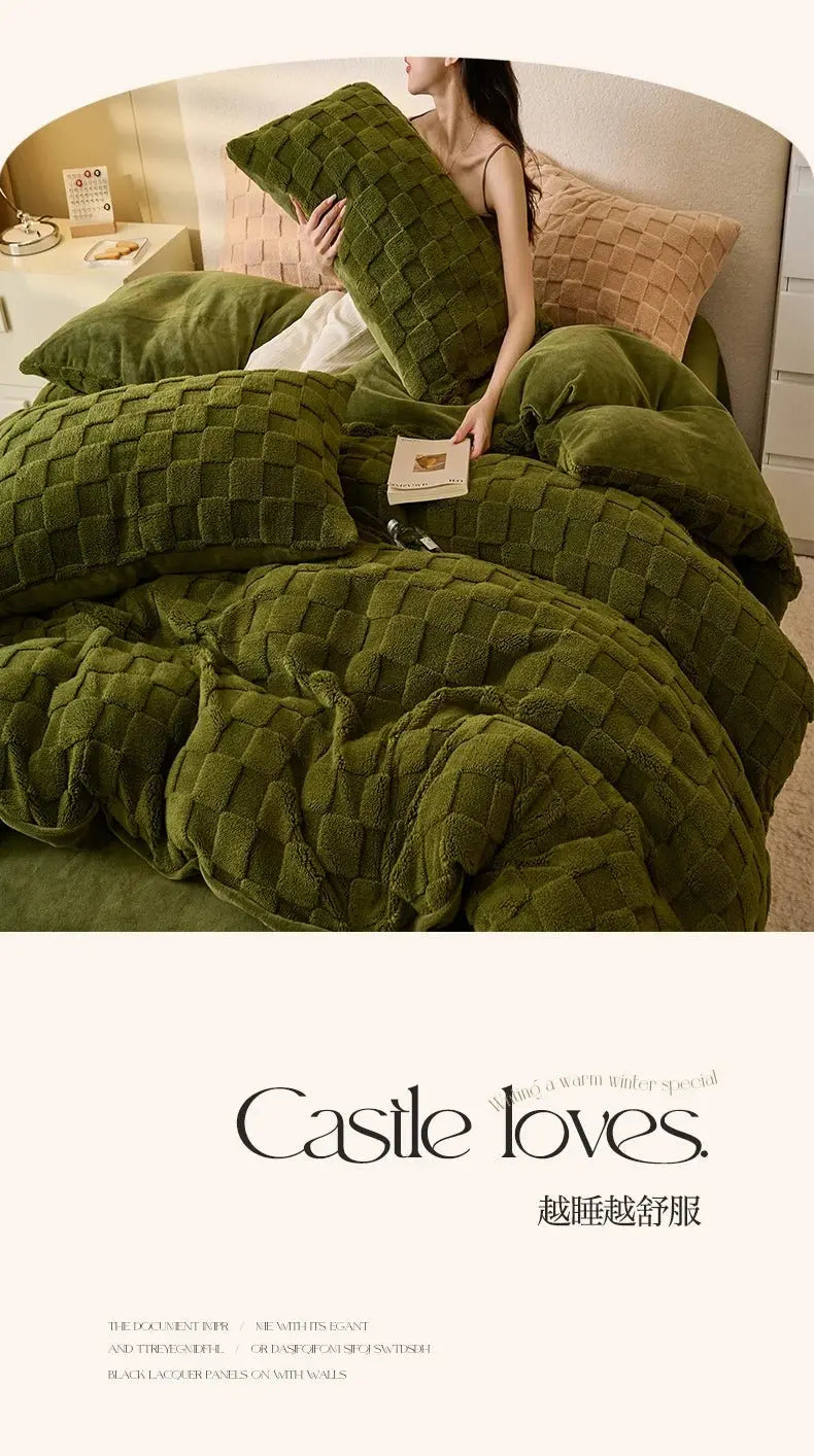 Red Velvet Dual-Use Duvet Cover & Plush Blanket - Julia M LifeStyles