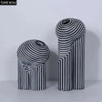 Resin Zebra Texture Vase: Modern Home Decor - Julia M LifeStyles