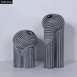 Resin Zebra Texture Vase: Modern Home Decor - Julia M LifeStyles