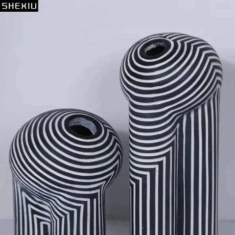 Resin Zebra Texture Vase: Modern Home Decor - Julia M LifeStyles