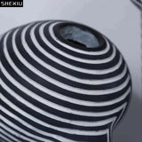 Resin Zebra Texture Vase: Modern Home Decor - Julia M LifeStyles