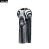 Resin Zebra Texture Vase: Modern Home Decor - Julia M LifeStyles