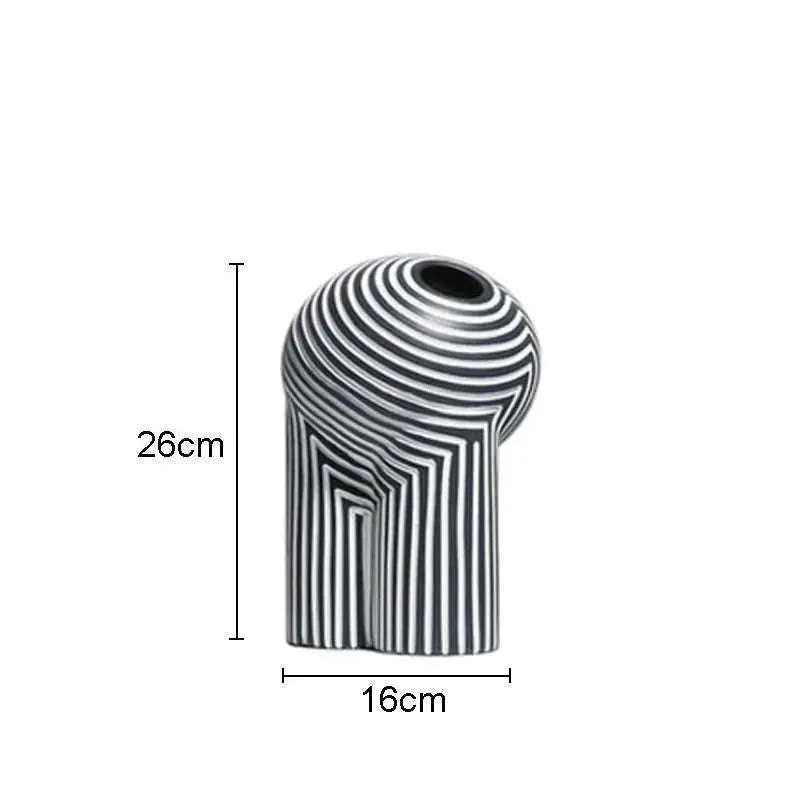 Resin Zebra Texture Vase: Modern Home Decor - Julia M LifeStyles